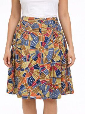 Talbots kaleidoscope geometric print Skirt Size 16 Lined